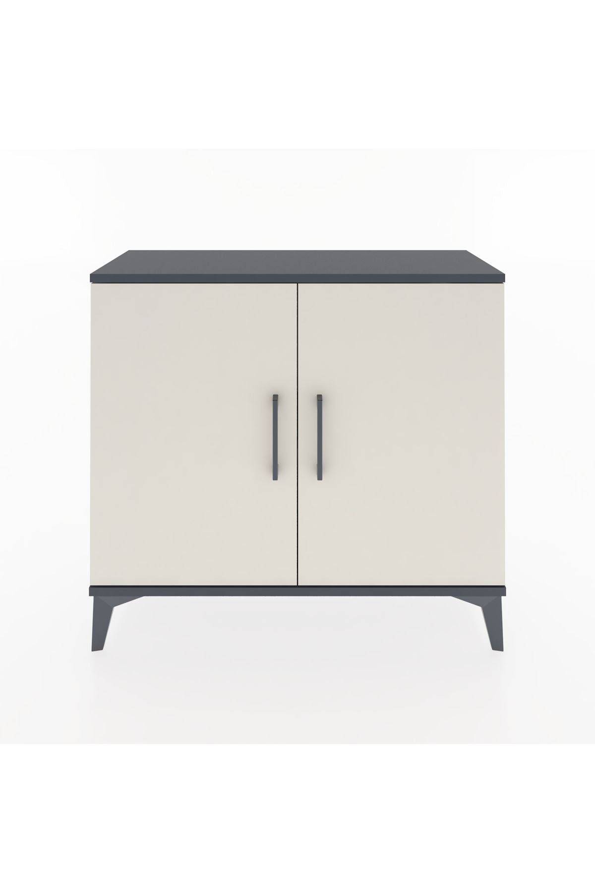 Arges Şifonyer Tek Raflı 2 Kapaklı 88x30x80 Antrasit-Aytaşı