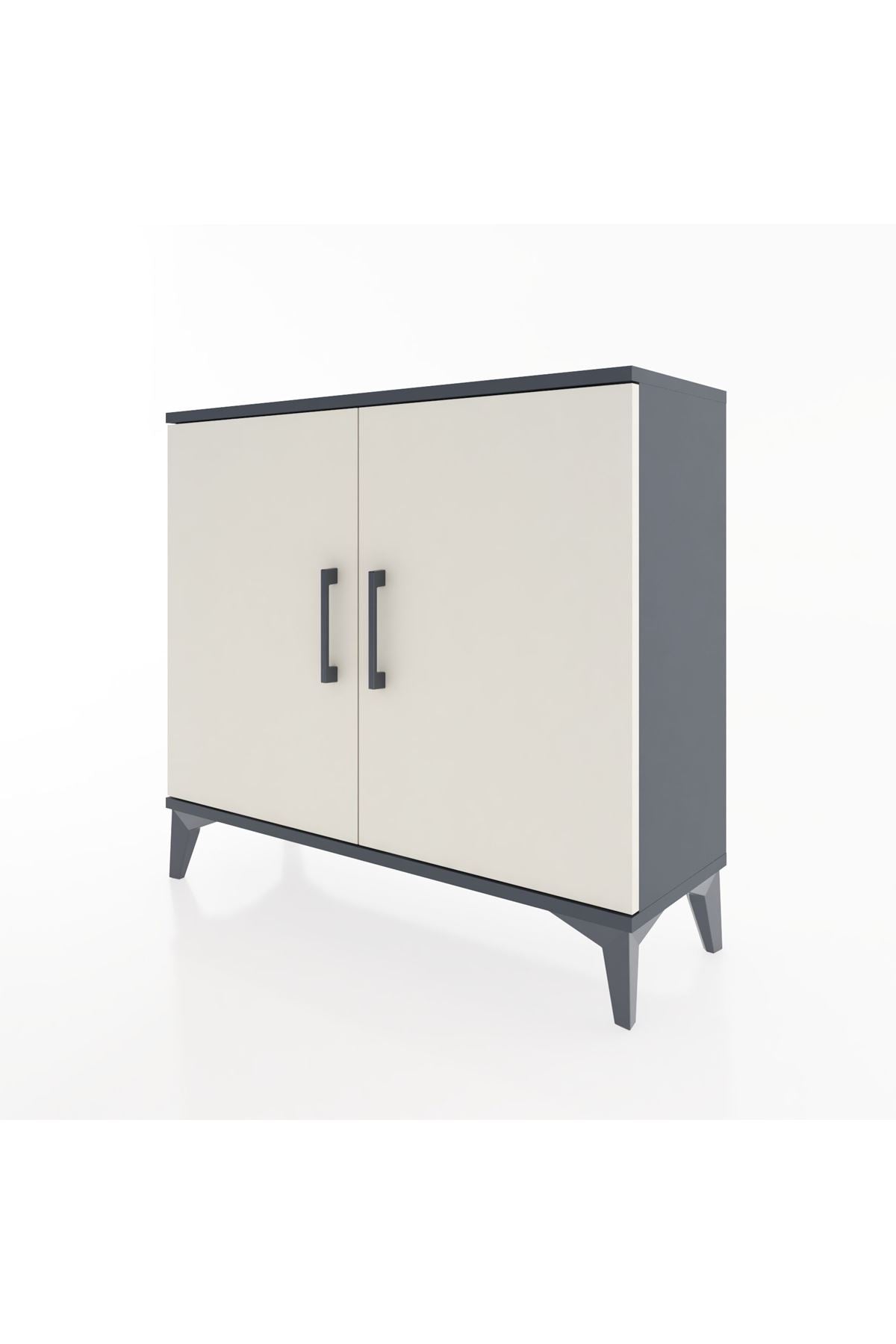 Arges Şifonyer Tek Raflı 2 Kapaklı 88x30x80 Antrasit-Aytaşı