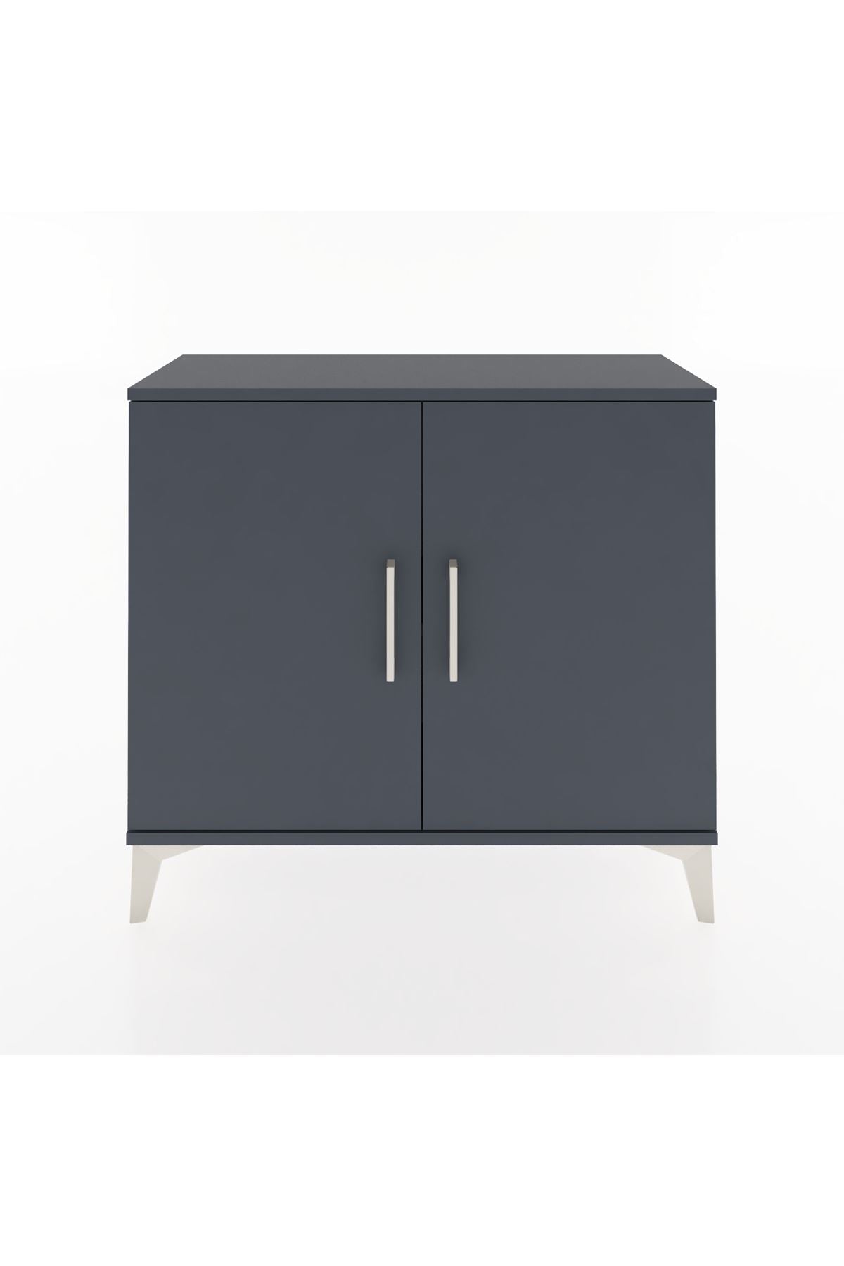 Arges Şifonyer Tek Raflı 2 Kapaklı 88x30x80 Antrasit-Antrasit