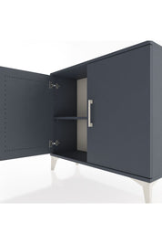 Arges Şifonyer Tek Raflı 2 Kapaklı 88x30x80 Antrasit-Antrasit