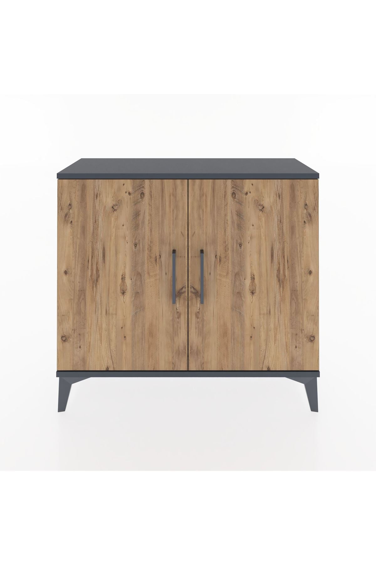 Arges Şifonyer Tek Raflı 2 Kapaklı 88x30x80 Antrasit-Çam