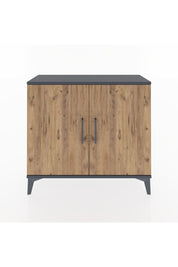 Arges Şifonyer Tek Raflı 2 Kapaklı 88x30x80 Antrasit-Çam