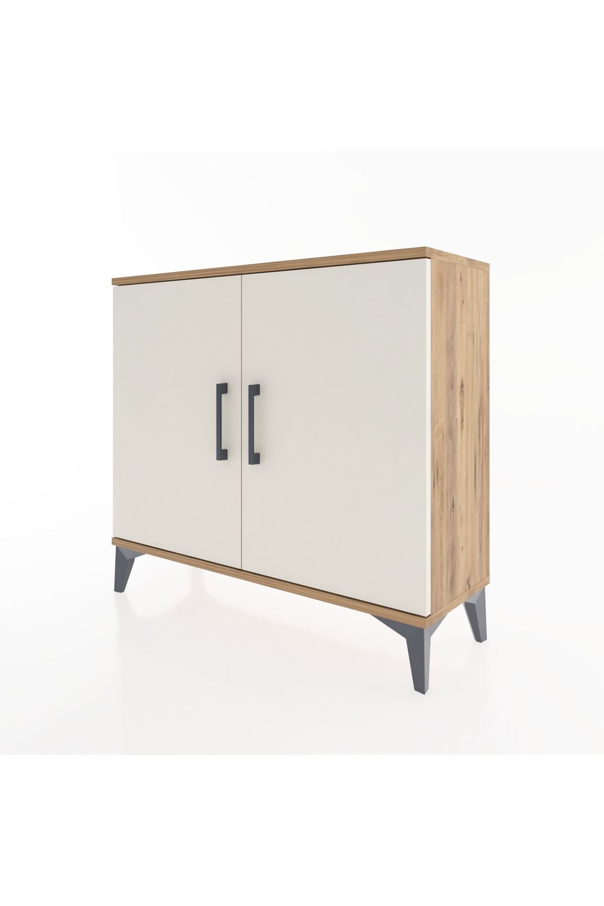 Arges Şifonyer Tek Raflı 2 Kapaklı 88x30x80 Çam-Aytaşı