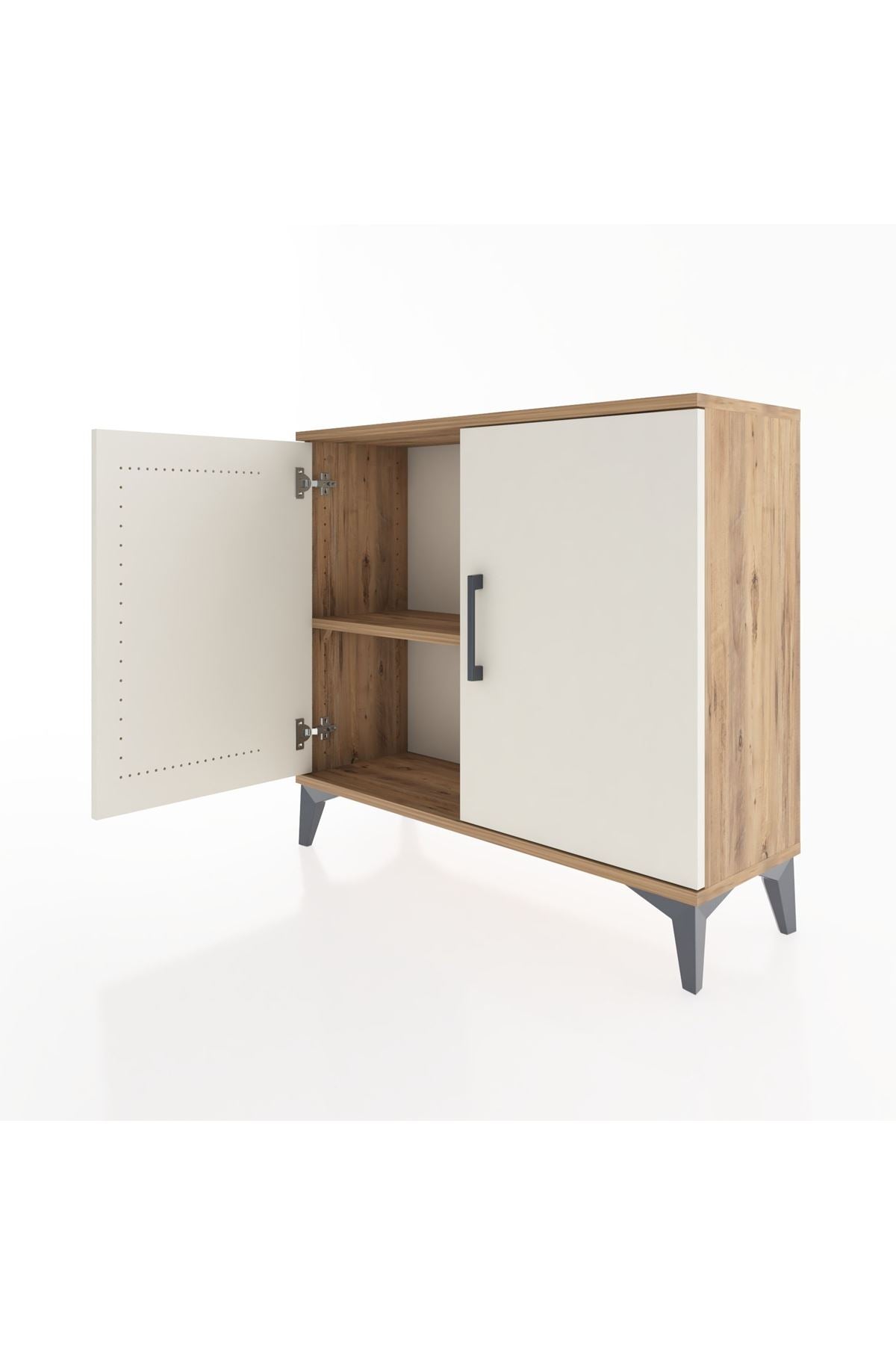 Arges Şifonyer Tek Raflı 2 Kapaklı 88x30x80 Çam-Aytaşı