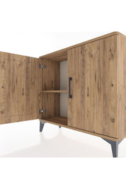 Arges Şifonyer Tek Raflı 2 Kapaklı 88x30x80 Çam-Çam