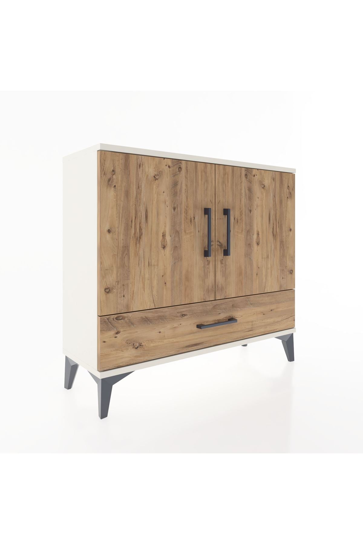 Arges Şifonyer 2 Raflı Tek Çekmeceli 2 Kapaklı 88x30x80 Aytaşı-Çam