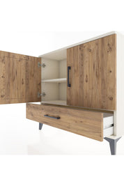 Arges Şifonyer 2 Raflı Tek Çekmeceli 2 Kapaklı 88x30x80 Aytaşı-Çam