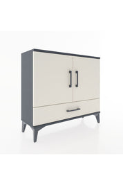Arges Şifonyer 2 Raflı Tek Çekmeceli 2 Kapaklı 88x30x80 Antrasit-Aytaşı