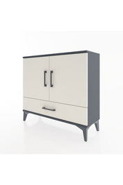 Arges Şifonyer 2 Raflı Tek Çekmeceli 2 Kapaklı 88x30x80 Antrasit-Aytaşı