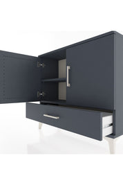 Arges Şifonyer 2 Raflı Tek Çekmeceli 2 Kapaklı 88x30x80 Antrasit-Antrasit