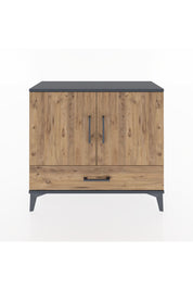 Arges Şifonyer 2 Raflı Tek Çekmeceli 2 Kapaklı 88x30x80 Antrasit-Çam