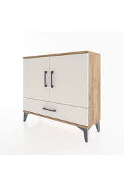 Arges Şifonyer 2 Raflı Tek Çekmeceli 2 Kapaklı 88x30x80 Çam-Aytaşı