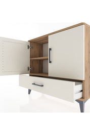 Arges Şifonyer 2 Raflı Tek Çekmeceli 2 Kapaklı 88x30x80 Çam-Aytaşı