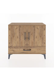 Arges Şifonyer 2 Raflı Tek Çekmeceli 2 Kapaklı 88x30x80 Çam-Çam