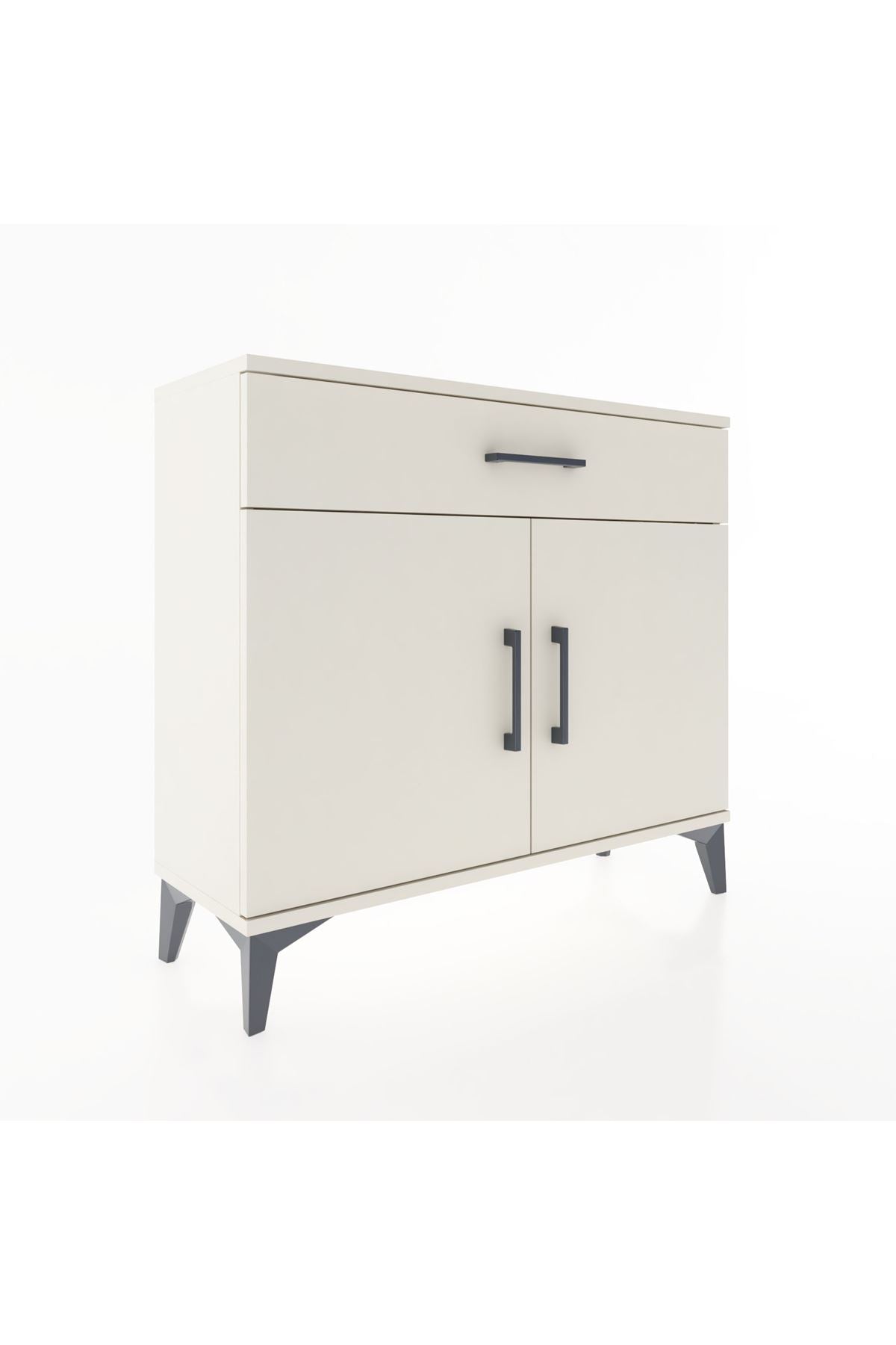 Arges Şifonyer Tek Raflı Tek Çekmeceli 2 Kapaklı 88x30x80 Aytaşı-Aytaşı