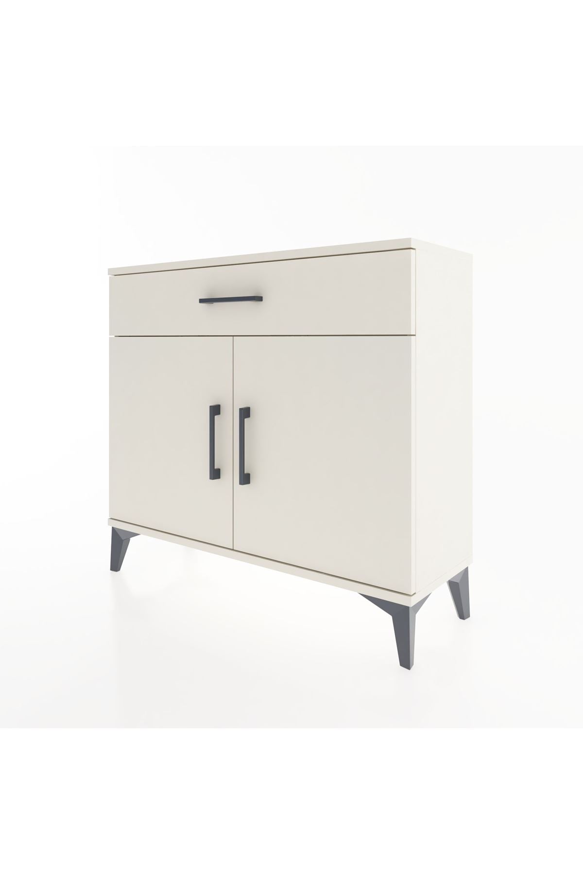 Arges Şifonyer Tek Raflı Tek Çekmeceli 2 Kapaklı 88x30x80 Aytaşı-Aytaşı