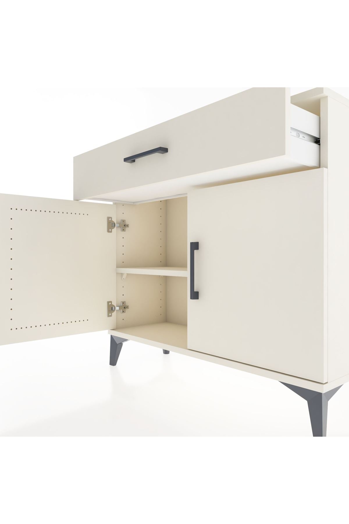 Arges Şifonyer Tek Raflı Tek Çekmeceli 2 Kapaklı 88x30x80 Aytaşı-Aytaşı