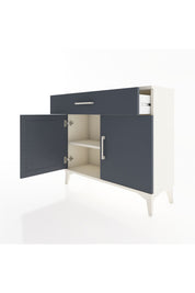 Arges Şifonyer Tek Raflı Tek Çekmeceli 2 Kapaklı 88x30x80 Aytaşı-Antrasit