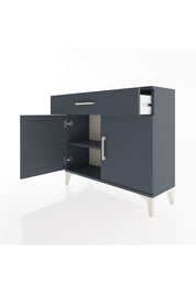 Arges Şifonyer Tek Raflı Tek Çekmeceli 2 Kapaklı 88x30x80 Antrasit-Antrasit