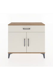 Arges Şifonyer Tek Raflı Tek Çekmeceli 2 Kapaklı 88x30x80 Çam-Aytaşı