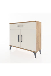 Arges Şifonyer Tek Raflı Tek Çekmeceli 2 Kapaklı 88x30x80 Çam-Aytaşı