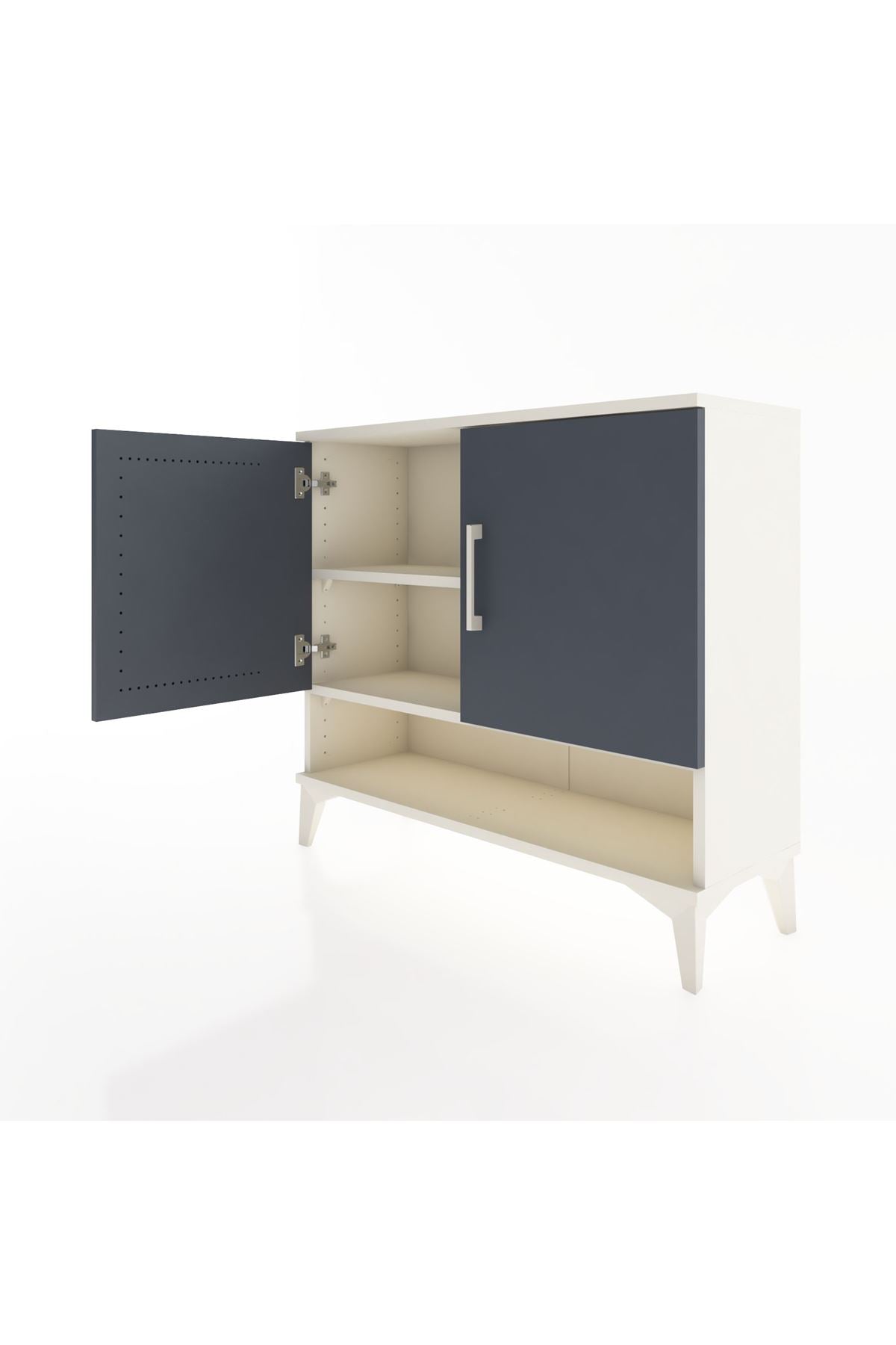 Arges Şifonyer 2 Raflı 2 Kapaklı 88x30x80 Aytaşı-Antrasit