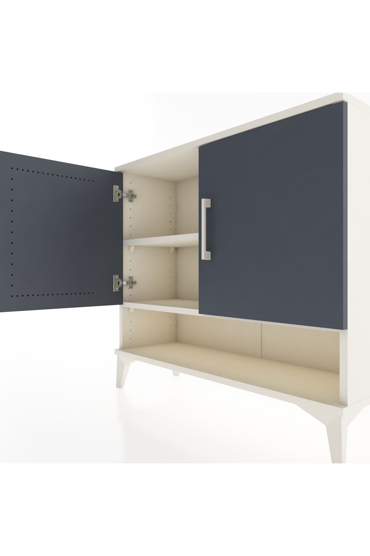 Arges Şifonyer 2 Raflı 2 Kapaklı 88x30x80 Aytaşı-Antrasit