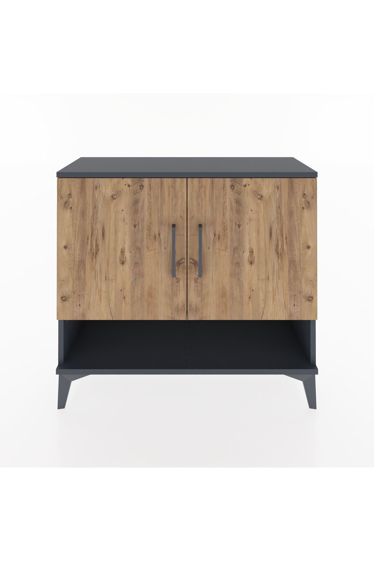 Arges Şifonyer 2 Raflı 2 Kapaklı 88x30x80 Antrasit-Çam