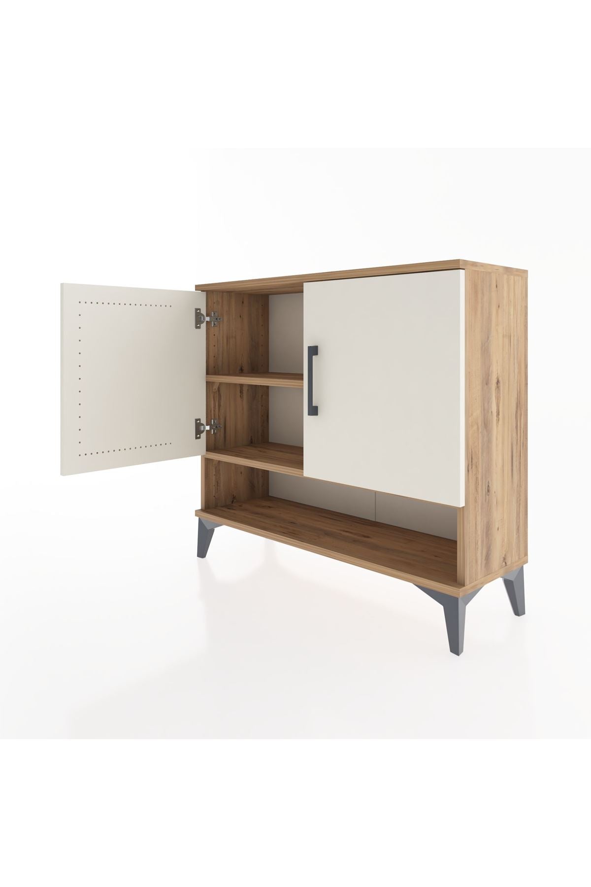 Arges Şifonyer 2 Raflı 2 Kapaklı 88x30x80 Çam-Aytaşı