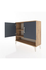 Arges Şifonyer 2 Raflı 2 Kapaklı 88x30x80 Çam-Antrasit