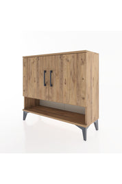 Arges Şifonyer 2 Raflı 2 Kapaklı 88x30x80 Çam-Çam