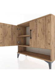 Arges Şifonyer 2 Raflı 2 Kapaklı 88x30x80 Çam-Çam