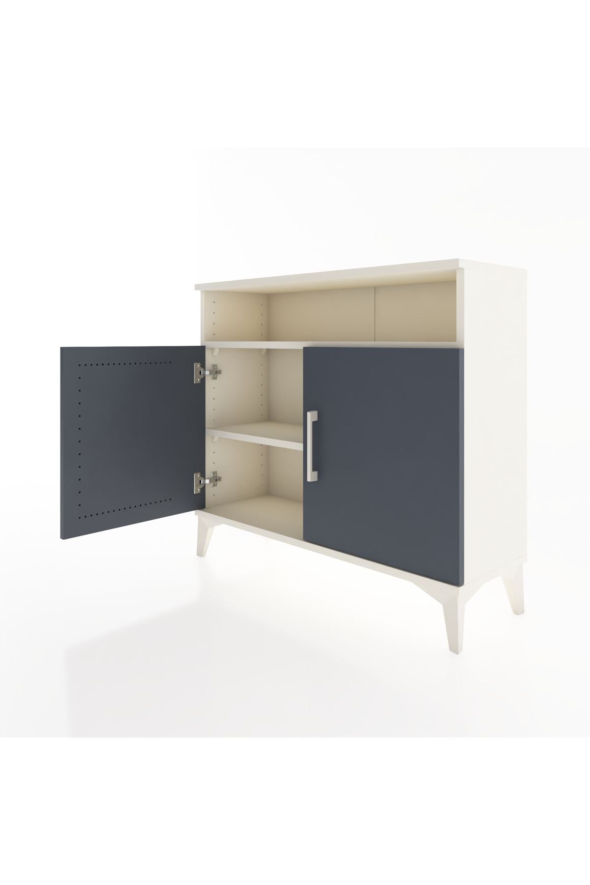 Arges Şifonyer 2 Raflı 2 Kapaklı 88x30x80 Aytaşı-Antrasit