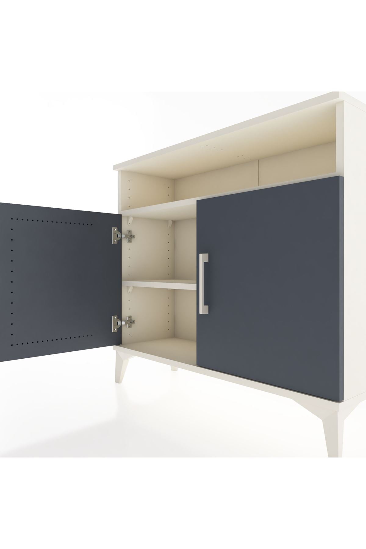 Arges Şifonyer 2 Raflı 2 Kapaklı 88x30x80 Aytaşı-Antrasit