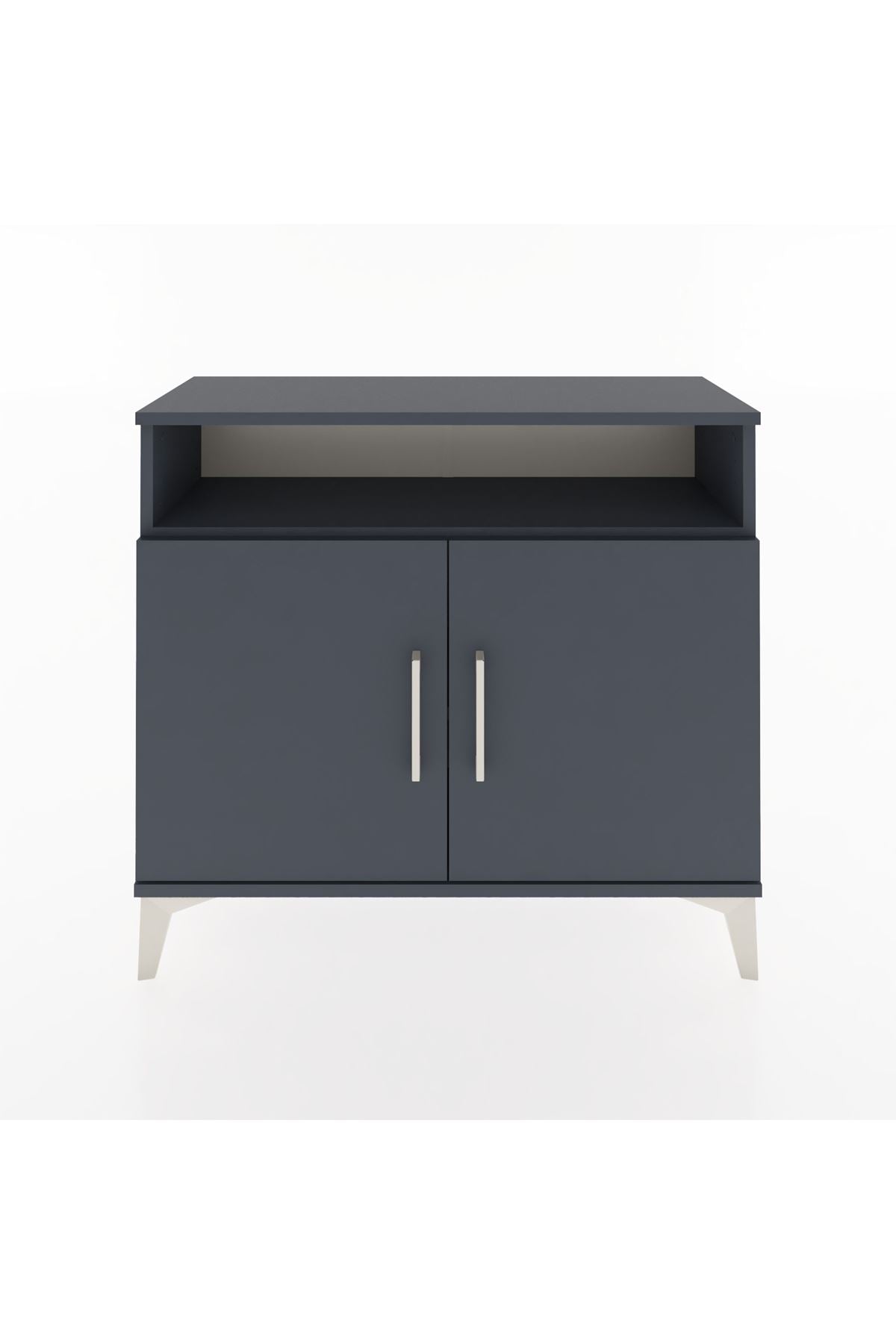 Arges Şifonyer 2 Raflı 2 Kapaklı 88x30x80 Antrasit-Antrasit