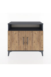 Arges Şifonyer 2 Raflı 2 Kapaklı 88x30x80 Antrasit-Çam