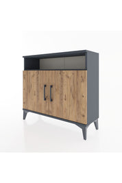 Arges Şifonyer 2 Raflı 2 Kapaklı 88x30x80 Antrasit-Çam