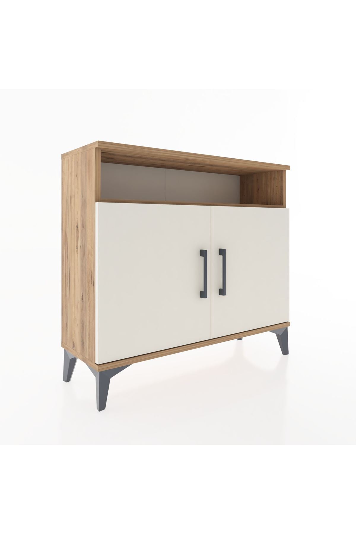 Arges Şifonyer 2 Raflı 2 Kapaklı 88x30x80 Çam-Aytaşı