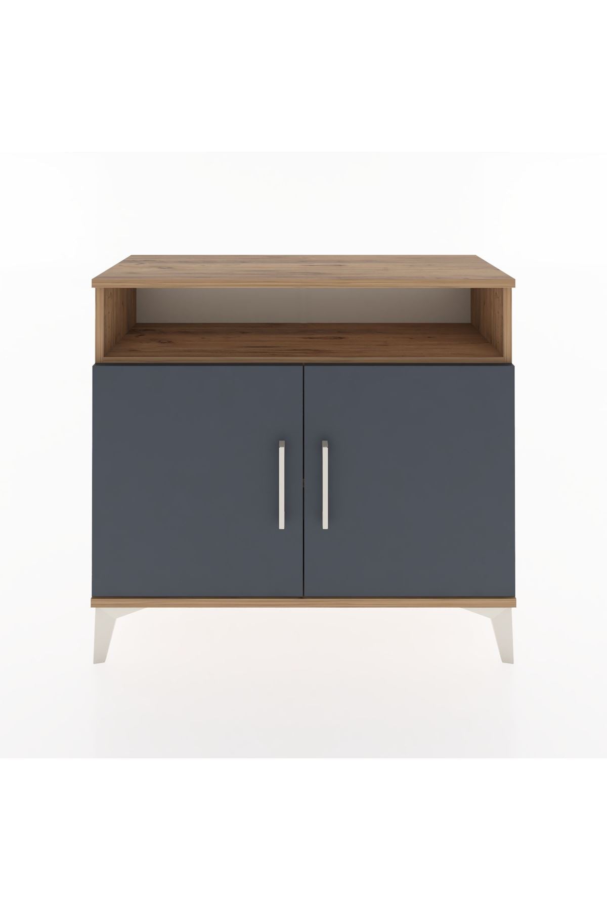 Arges Şifonyer 2 Raflı 2 Kapaklı 88x30x80 Çam-Antrasit