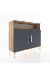 Arges Şifonyer 2 Raflı 2 Kapaklı 88x30x80 Çam-Antrasit