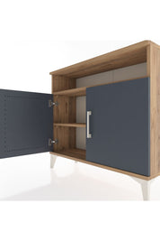 Arges Şifonyer 2 Raflı 2 Kapaklı 88x30x80 Çam-Antrasit