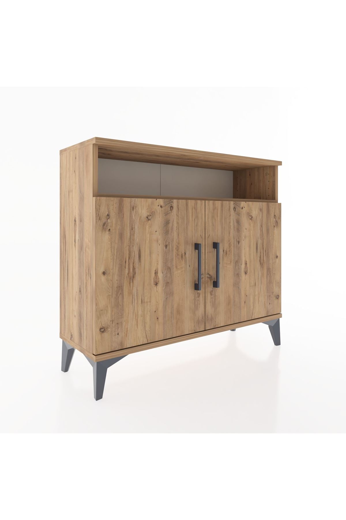 Arges Şifonyer 2 Raflı 2 Kapaklı 88x30x80 Çam-Çam