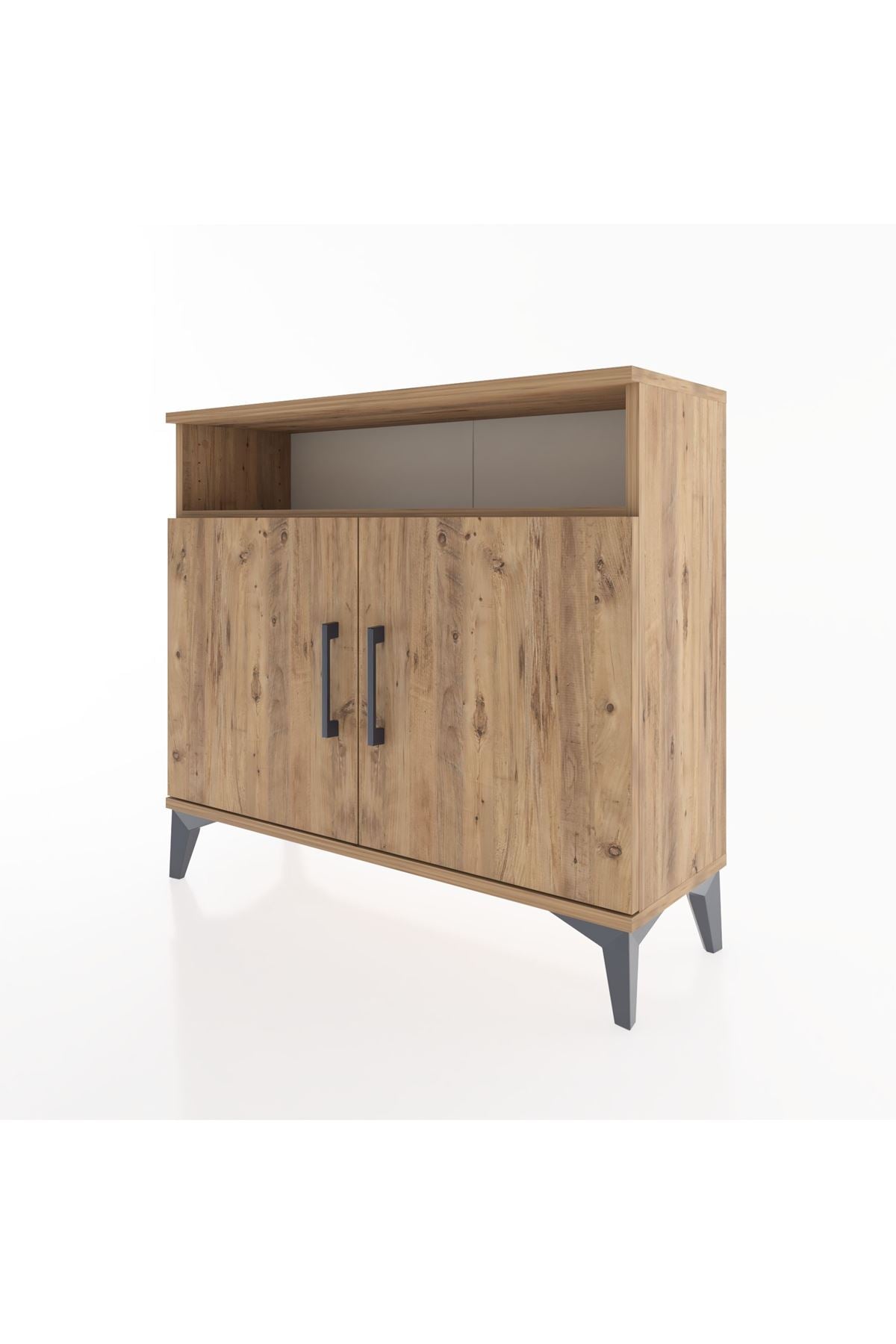 Arges Şifonyer 2 Raflı 2 Kapaklı 88x30x80 Çam-Çam