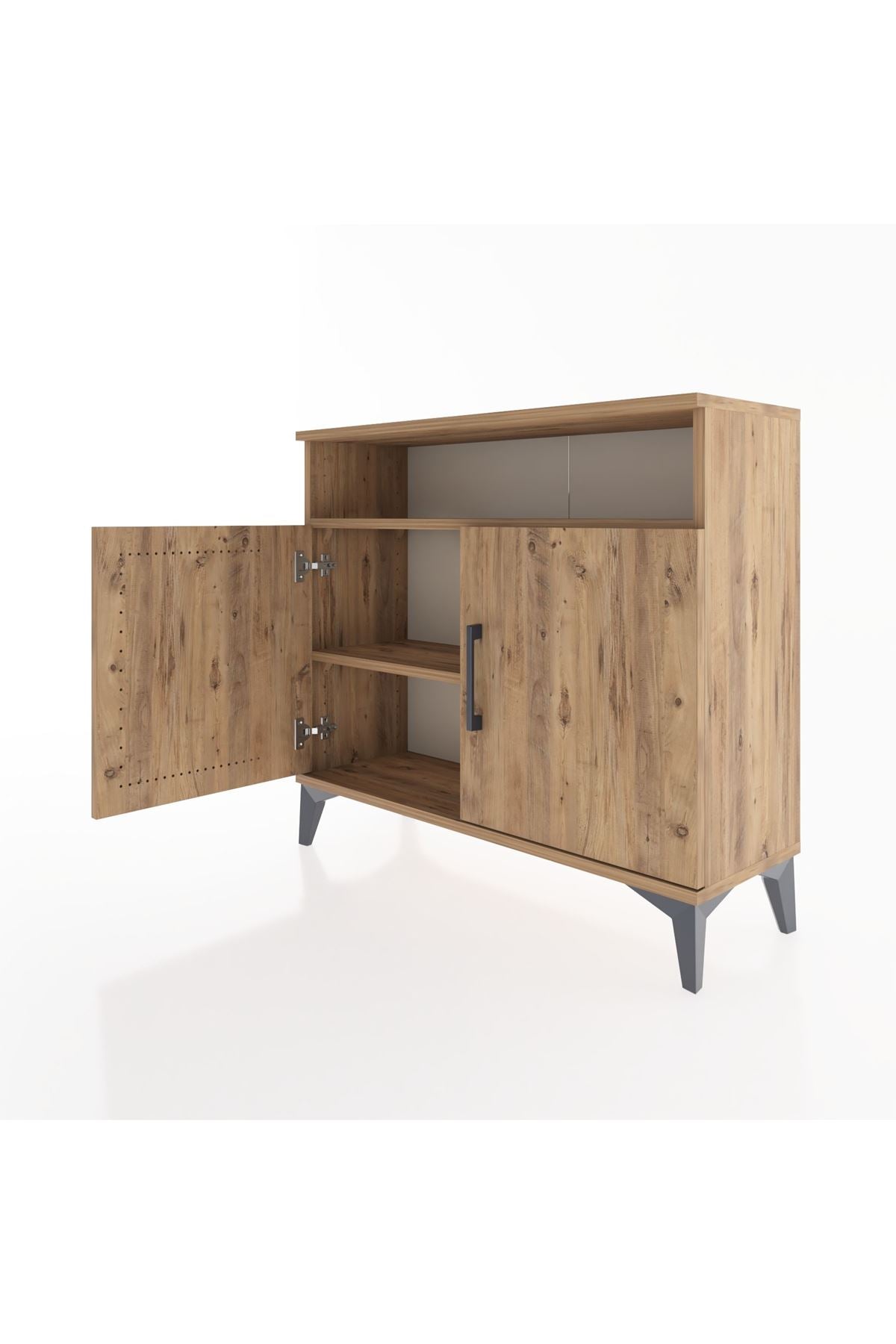 Arges Şifonyer 2 Raflı 2 Kapaklı 88x30x80 Çam-Çam