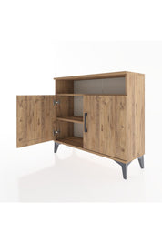 Arges Şifonyer 2 Raflı 2 Kapaklı 88x30x80 Çam-Çam