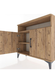 Arges Şifonyer 2 Raflı 2 Kapaklı 88x30x80 Çam-Çam