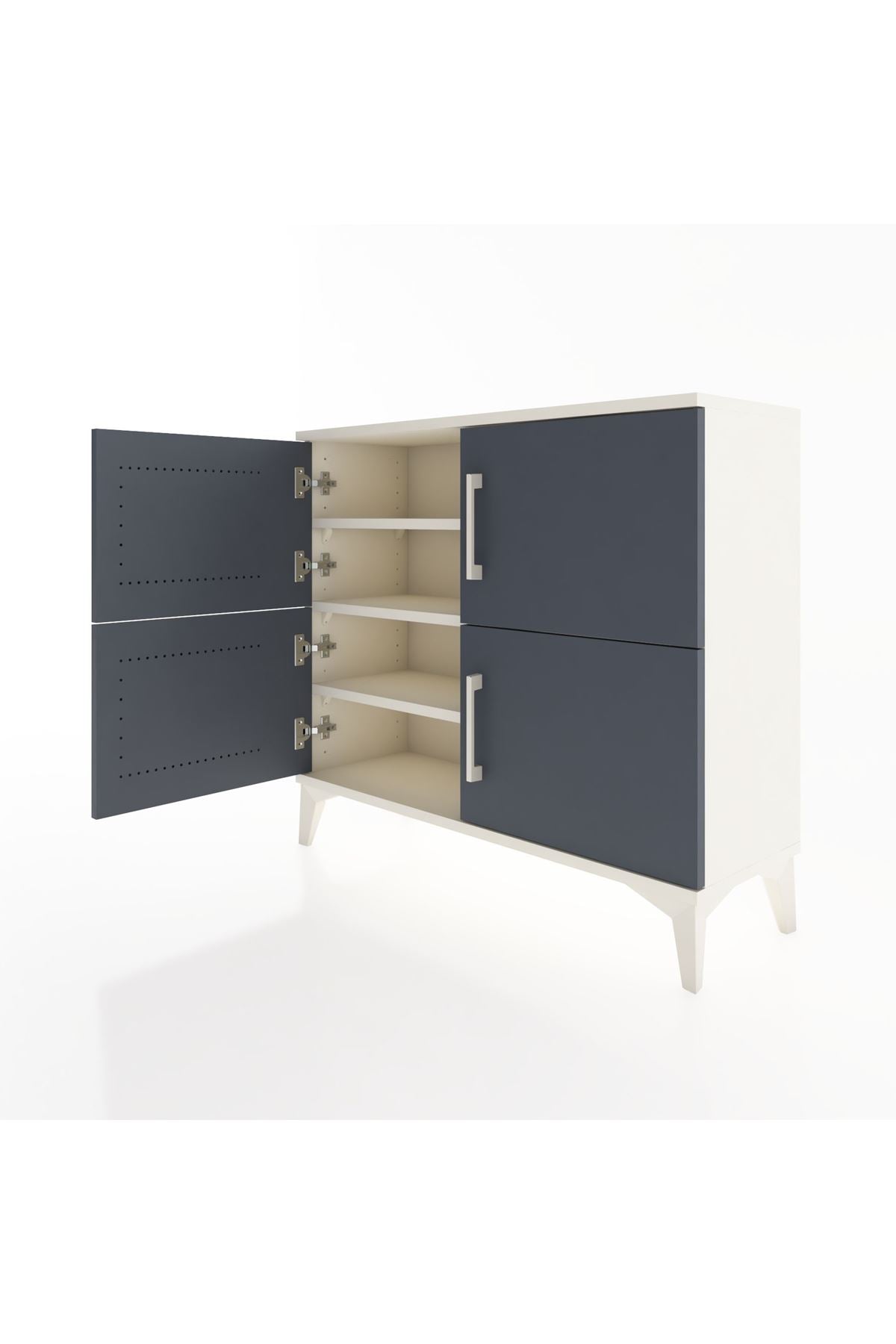 Arges Şifonyer 3 Raflı 4 Kapaklı 88x30x80 Aytaşı-Antrasit