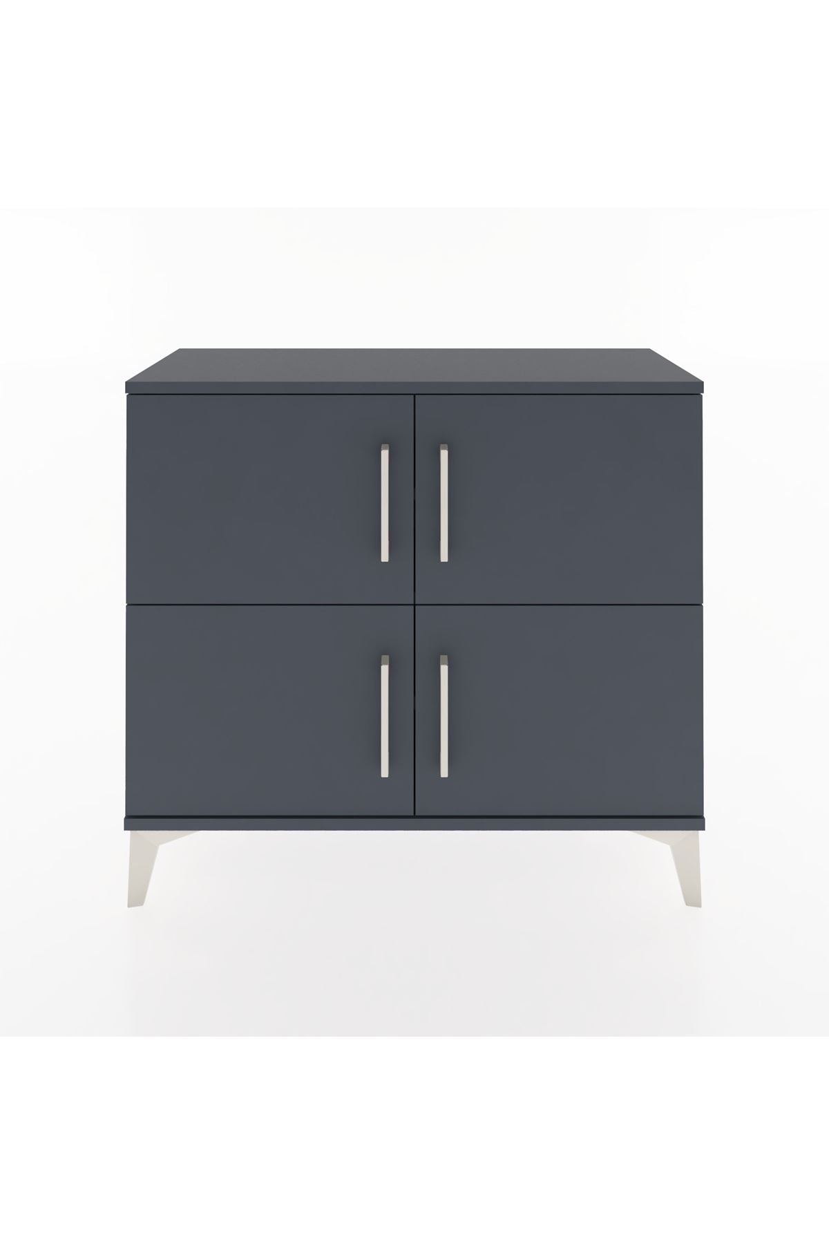 Arges Şifonyer 3 Raflı 4 Kapaklı 88x30x80 Antrasit-Antrasit