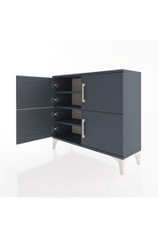 Arges Şifonyer 3 Raflı 4 Kapaklı 88x30x80 Antrasit-Antrasit