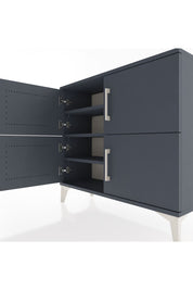 Arges Şifonyer 3 Raflı 4 Kapaklı 88x30x80 Antrasit-Antrasit